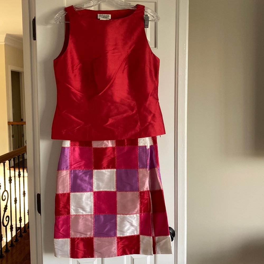 Due per Due Collection Patchwork Wrap Skirt and Top